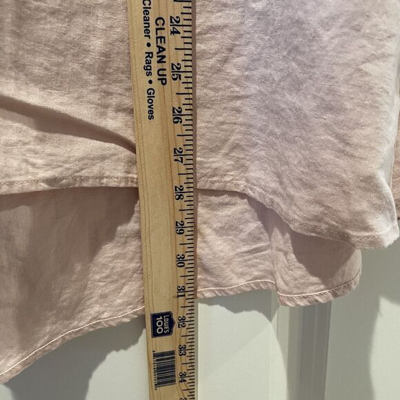 ANNE KLEIN LINEN OVERSIZED TUNIC Pink Women’s Shirt Size Medium - Picture 5 of 7